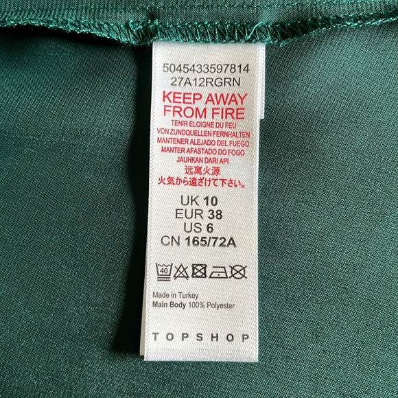 NWT - TOPSHOP - Maxi Skirt with Thigh Slits in Emerald Green - UK 10 / US 6 - Picture 6 of 9